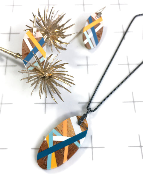 Coastline Wood Necklace