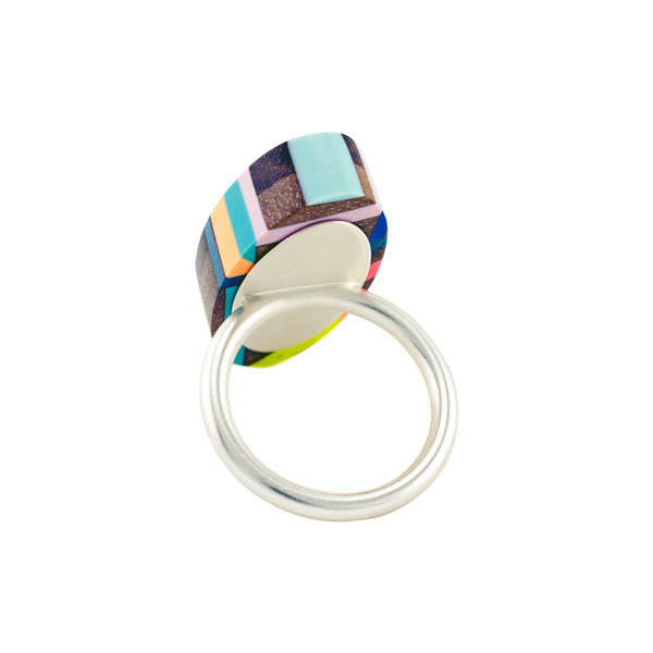 Laura Jaklitsch Jewelry Wood x Polyurethane Tropical Ring Back