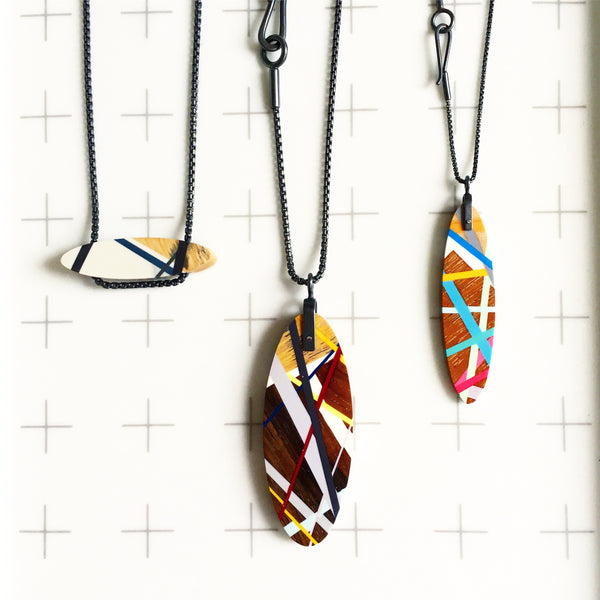 Laura Jaklitsch Jewelry Wood x Polyurethane Necklaces