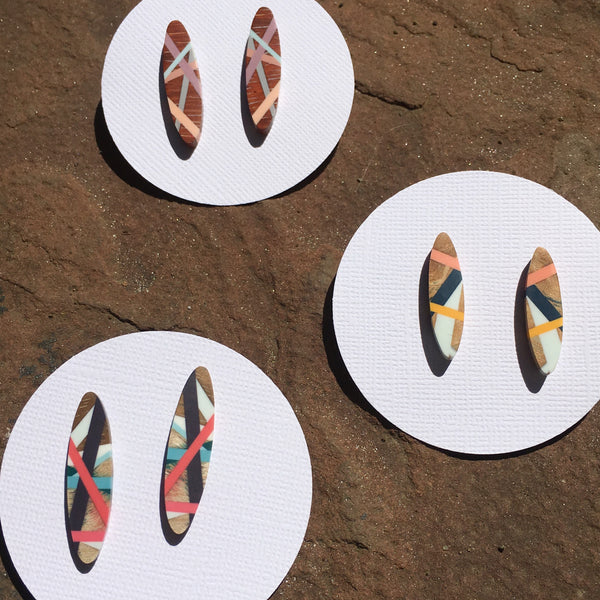 Laura Jaklitsch Jewelry Wood x Polyurethane Earrings