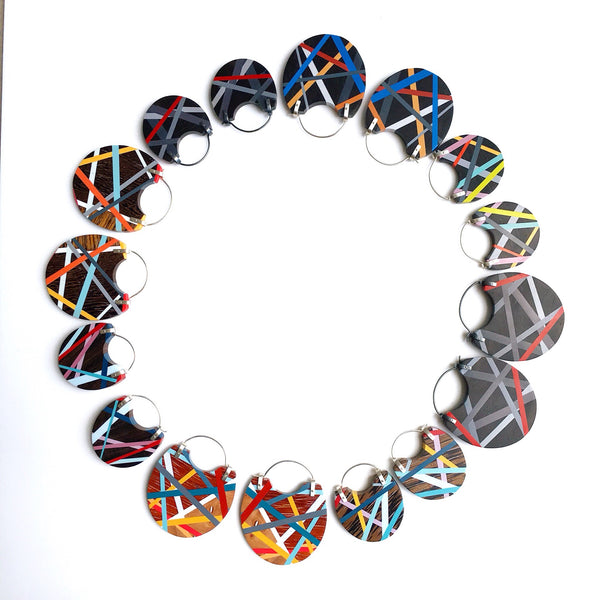 Wood Jewelry Big Hoop Earrings