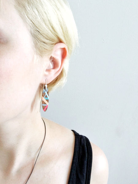 Laura Jaklitsch Jewelry Wood x Polyurethane Island Earrings