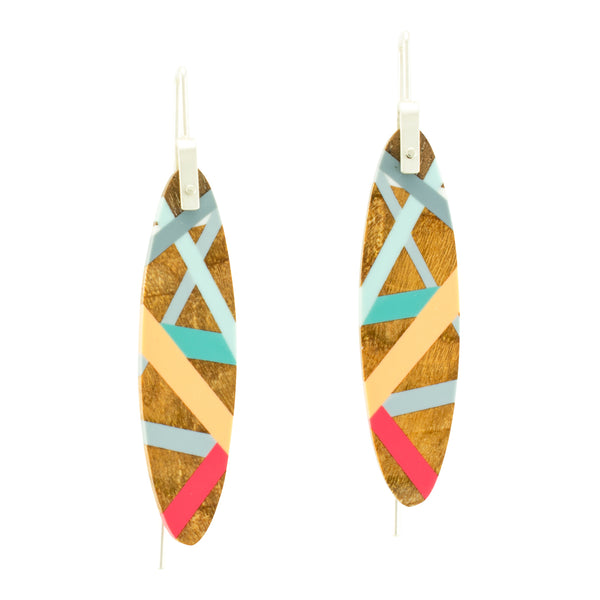 Laura Jaklitsch Jewelry Wood x Polyurethane Island Earrings