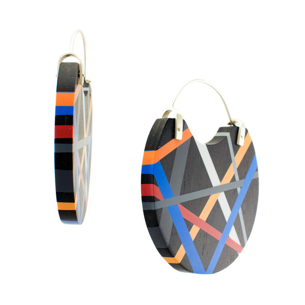 Electric Blue Jewelry Hoops Side View