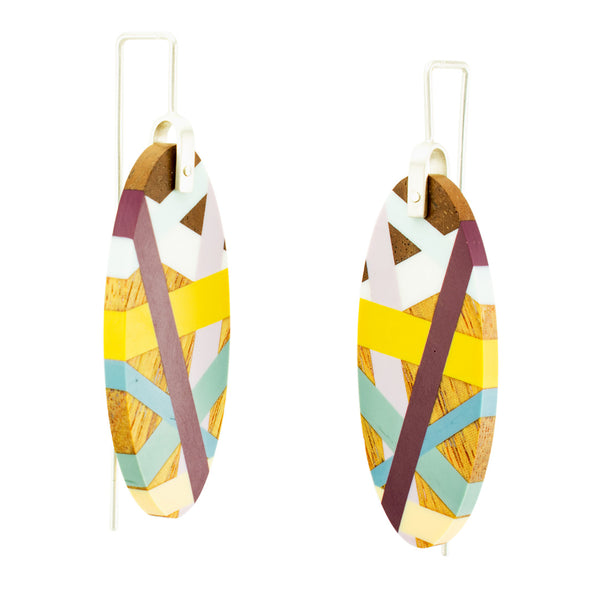 Desert Bloom Large Oval Earrings Side View