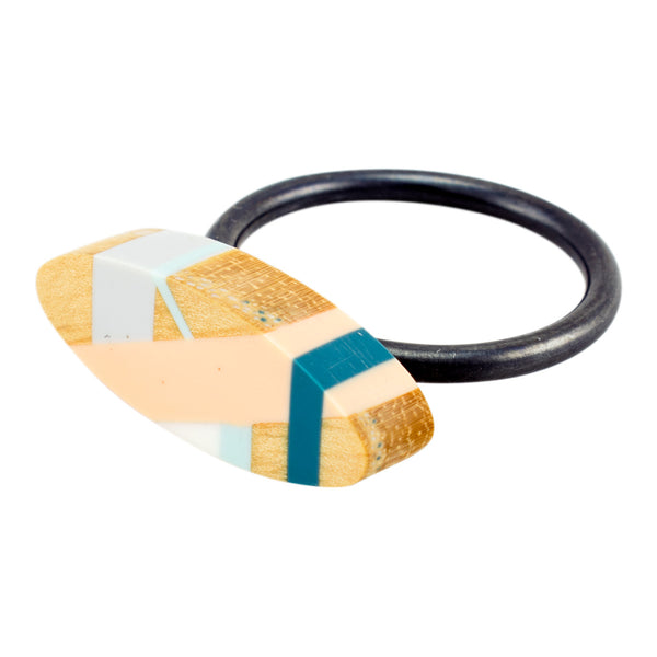 Wood Jewelry Stacking Ring with Polyurethane Resin Inlay