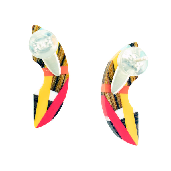 Tropical Crescent Earrings