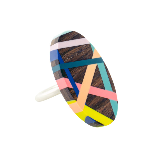 Laura Jaklitsch Jewelry Wood x Polyurethane Tropical Ring
